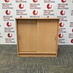 Beech Desk Height Two Door Credenza
