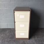 Bisley brown and cream filing cabinet