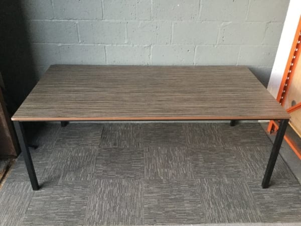 Large Barley Effect Dark Wood Meeting Room Table