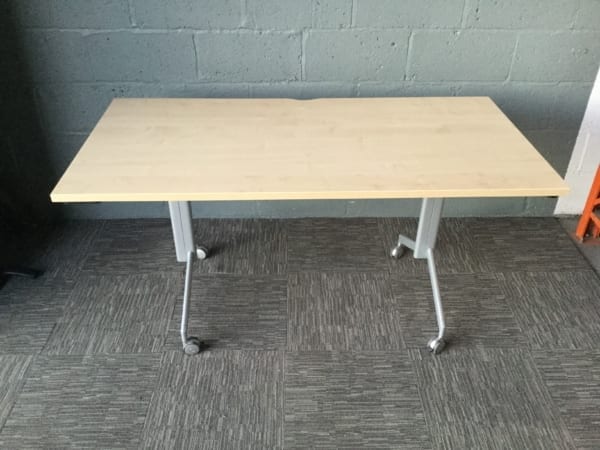 Maple Flip Top Table on Wheels