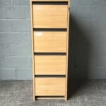 Oak Effect Four Drawer Filing Cabinet