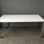 White Straight Desk