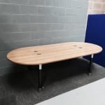 Mid Walnut Effect Meeting Room Table