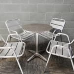 Silver Canteen Table and Chair Set