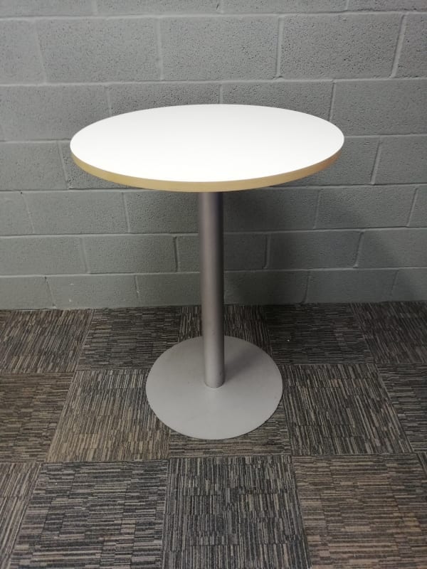Tall White Round Table