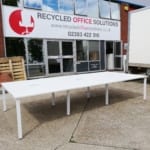 Bank of 6 White 120cm Desks