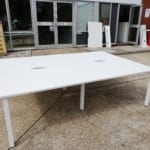 Bank of 4 White 120cm desks