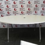 White Oval Meeting Table