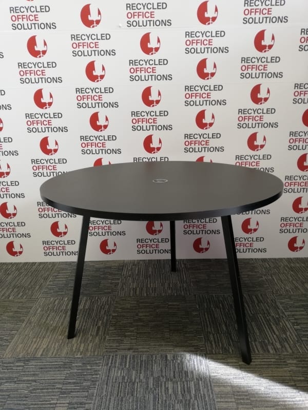 Black Round Canteen Table