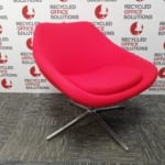 'Allermuir Open' Red Reception Chair