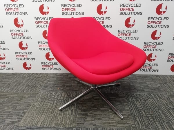 'Allermuir Open' Red Reception Chair 