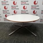Low White 'Allermuir' Round Coffee Table