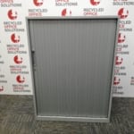 Triumph Single Door Grey Metal Tambour Unit