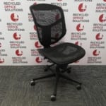 Black Mesh Operator Chair no Arms