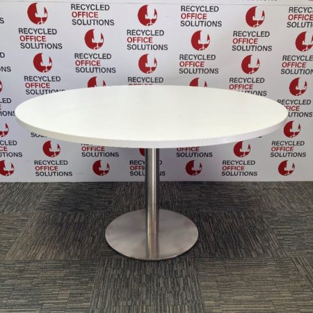 White 120cm Round Table