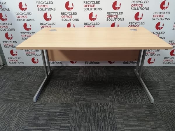 140cm Beech Straight Cantilever Desk