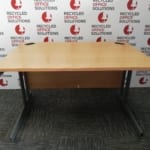 Mid Oak 120cm Cantilever Desk