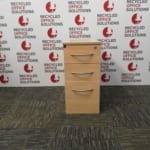 Oak Under Desk Slimline Pedestal
