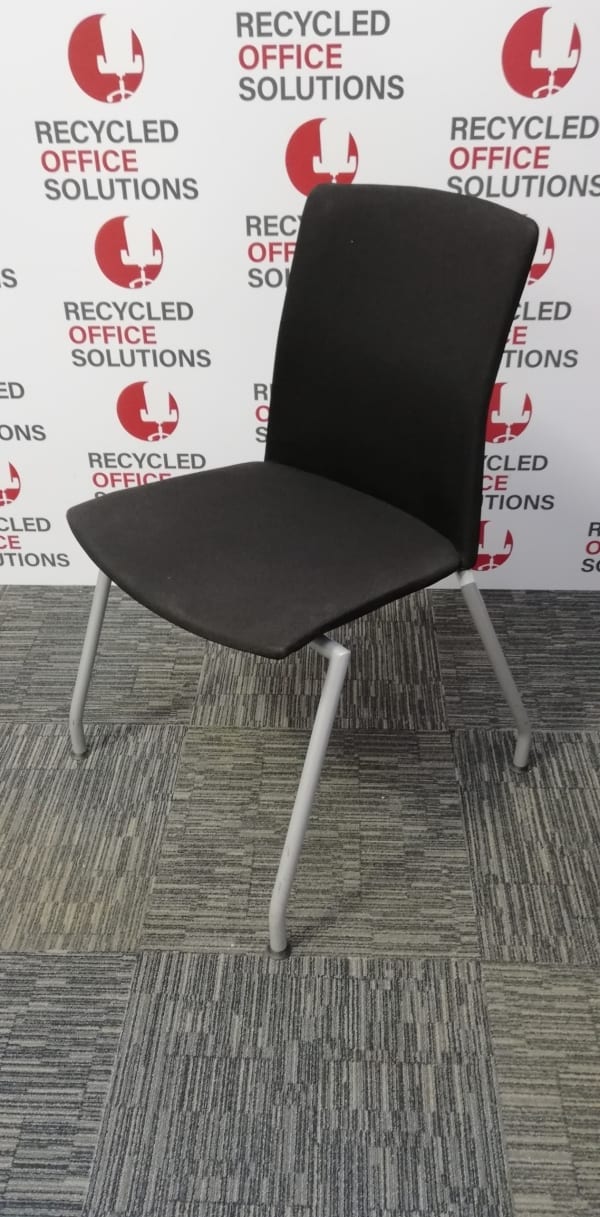 Black Fabric Stacking Meeting Chair