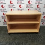 Beech Open Shelving Unit on Wheels
