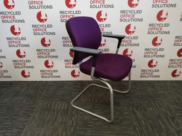 Purple 'Orangebox' Stacking Meeting Chair