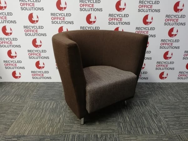Brown Fabric 'Orangebox' Tub Chair
