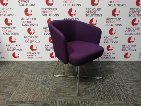 Purple 'Orangebox Hay' Reception Chair with Wire Base