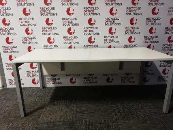 White 180cm Straight Desk