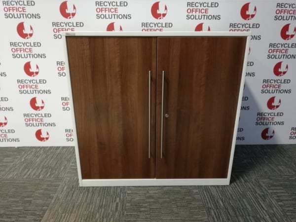 White Metal Triumph Unit with Walnut Doors Type 3