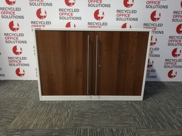 White Metal Triumph Unit with Walnut Doors Type 2