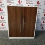 White Metal Triumph Unit with Walnut Doors Type 1