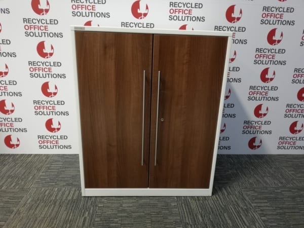 White Metal Triumph Unit with Walnut Doors Type 1