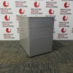 Grey Metal Under Desk Pedestal