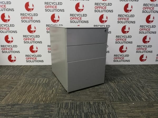 Grey Metal Under Desk Pedestal
