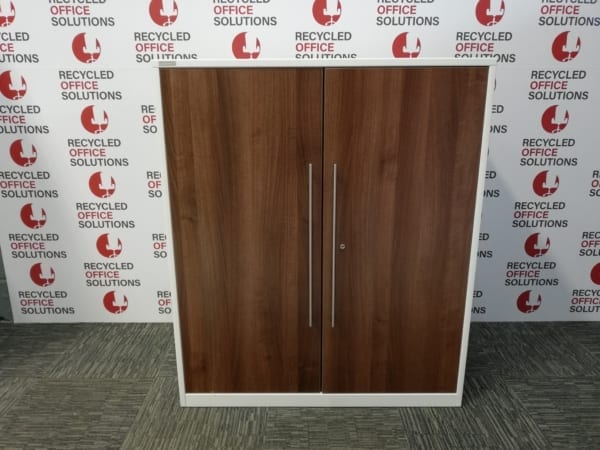 White Metal Triumph Unit with Walnut Doors Type 5