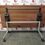 Walnut Effect Flip-Top Table/Modular Meeting Room Table