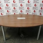 Walnut Effect Oval Meeting Room Table