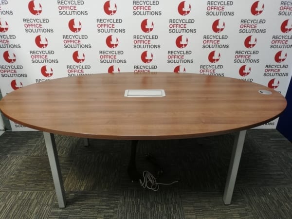 Walnut Effect Oval Meeting Room Table