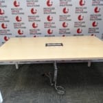 'Steelcase' Maple Meeting Room Table with White Framework