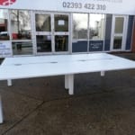 Herman Miller Bank of 4 White 160cm Desks