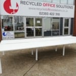 Bank of 6 White 140cm Desks Type 1
