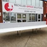 Bank of 6 White 160cm Desks with Grey Screens