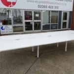 Bank of 6 White 140cm Desks Type 2