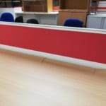 Coral Colour 160cm Desk Divider