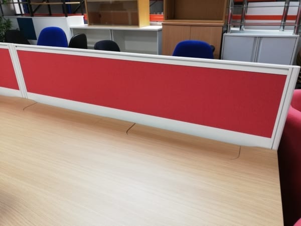 Coral Colour 160cm Desk Divider