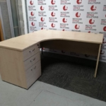 Maple 160cm RH Desk with Desk High Pedestal