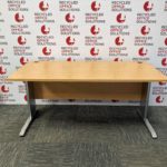Oak Effect 160cm Straight Desk with Cantilever Legs