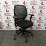 Black Operator Chair with Plastic Back