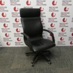 Black Leather Effect High Back Executive Office Chair