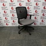 Grey Operator Chair with Mesh Back